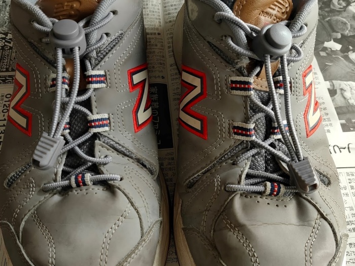 結ばない靴ひもに交換した靴